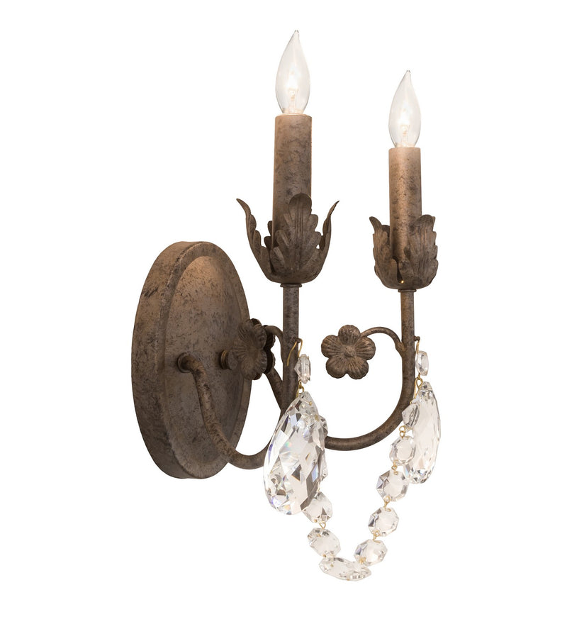 Meyda Tiffany 211574 Two Light Wall Sconce, Corinth