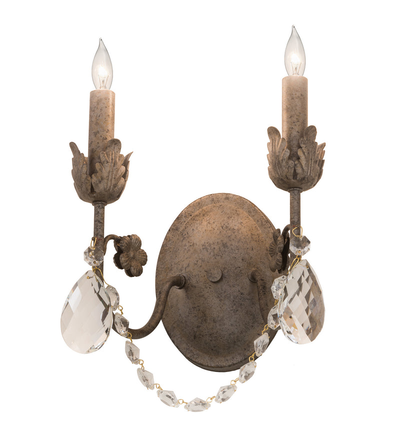 Meyda Tiffany 211574 Two Light Wall Sconce, Corinth
