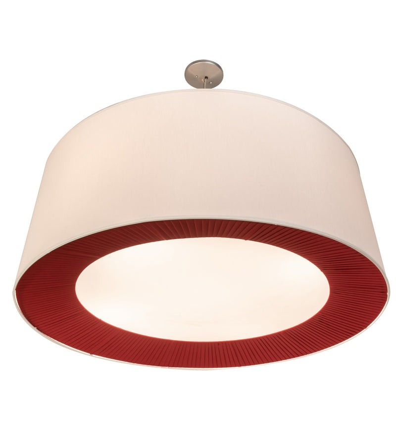 Meyda Tiffany 211887 Five Light Pendant, Nickel And White