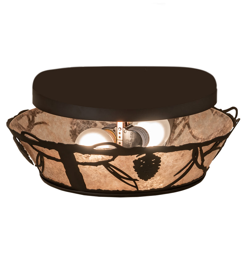 Meyda Tiffany 211891 Two Light Flushmount, Oil Rubbed Bronze