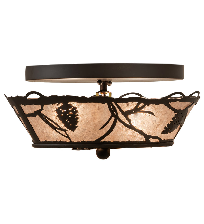 Meyda Tiffany 211891 Two Light Flushmount, Oil Rubbed Bronze