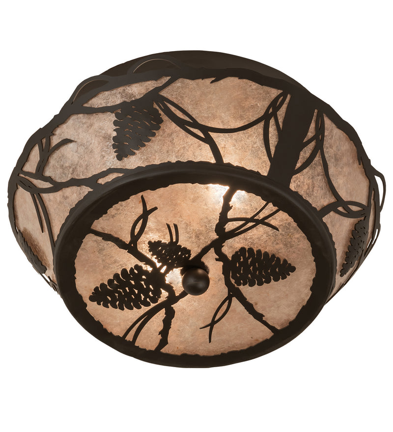 Meyda Tiffany 211891 Two Light Flushmount, Oil Rubbed Bronze