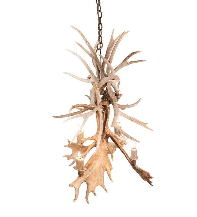 Meyda Tiffany 212272 Four Light Chandelier, Antique Copper