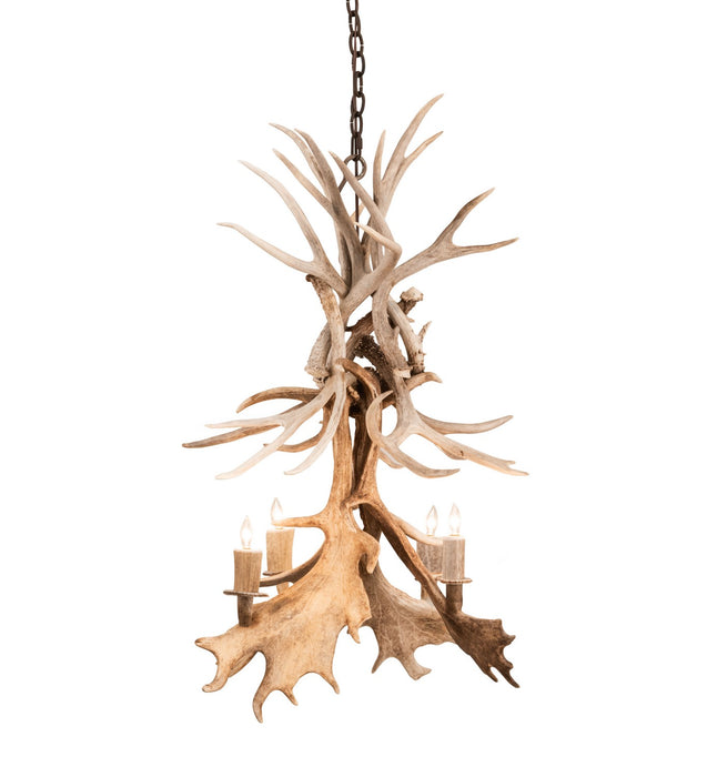Meyda Tiffany 212272 Four Light Chandelier, Antique Copper