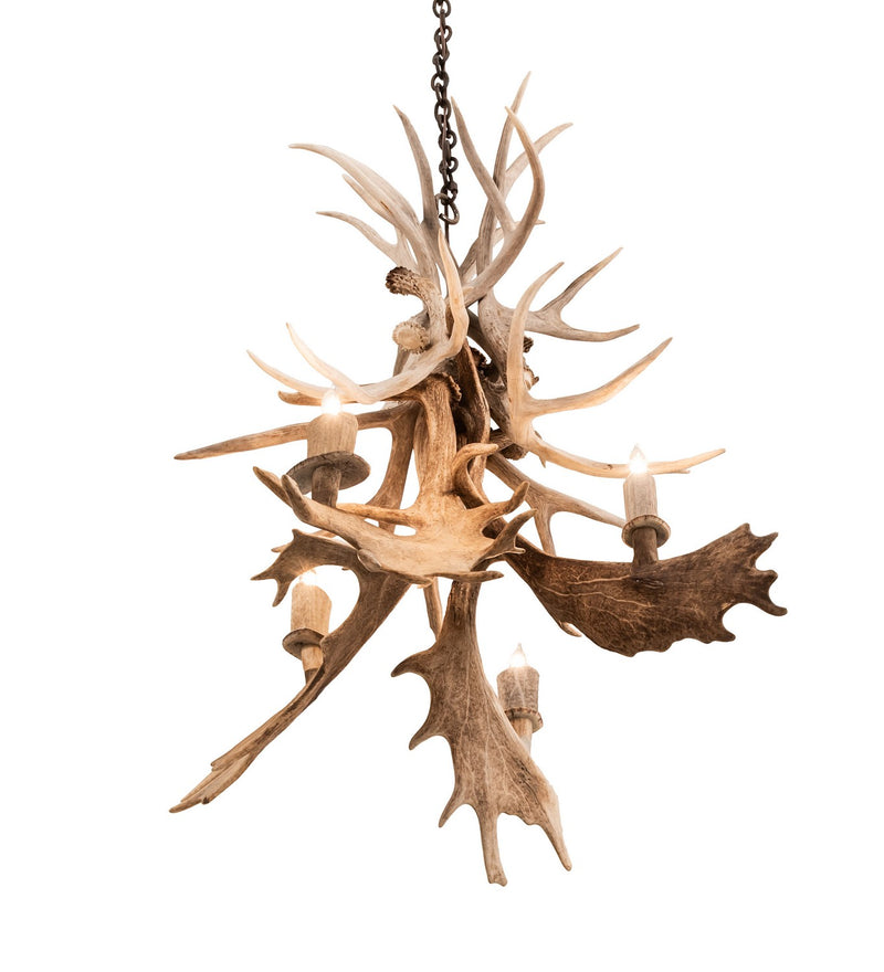Meyda Tiffany 212272 Four Light Chandelier, Antique Copper