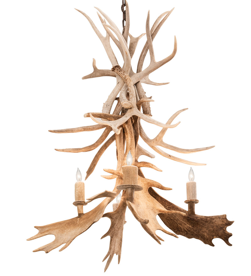 Meyda Tiffany 212272 Four Light Chandelier, Antique Copper