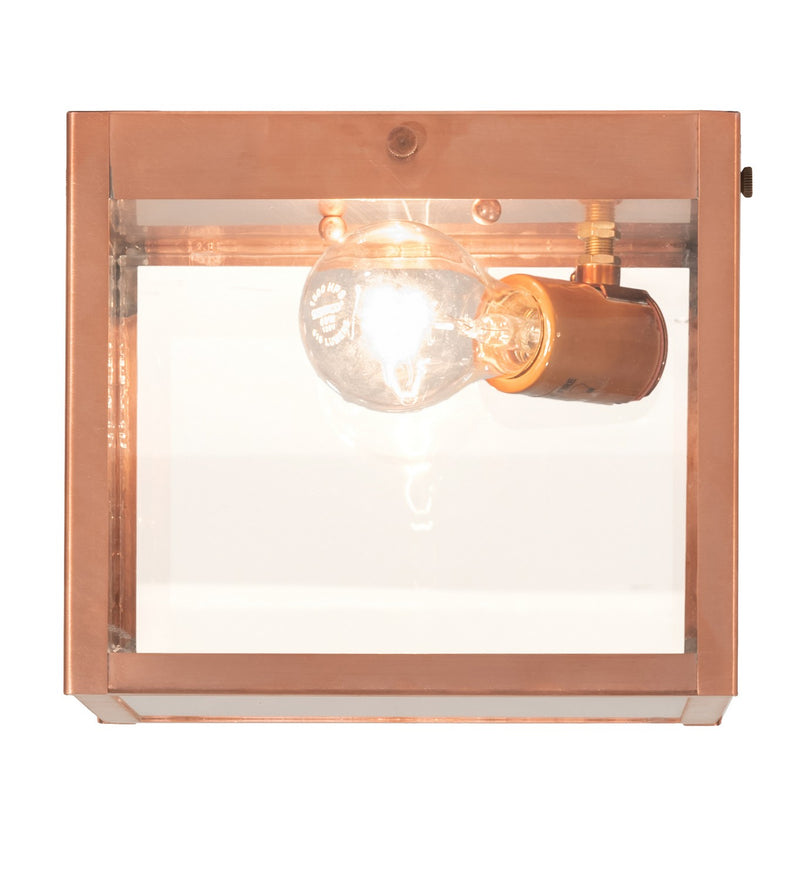 Meyda Tiffany 212476 One Light Flushmount, Raw Copper
