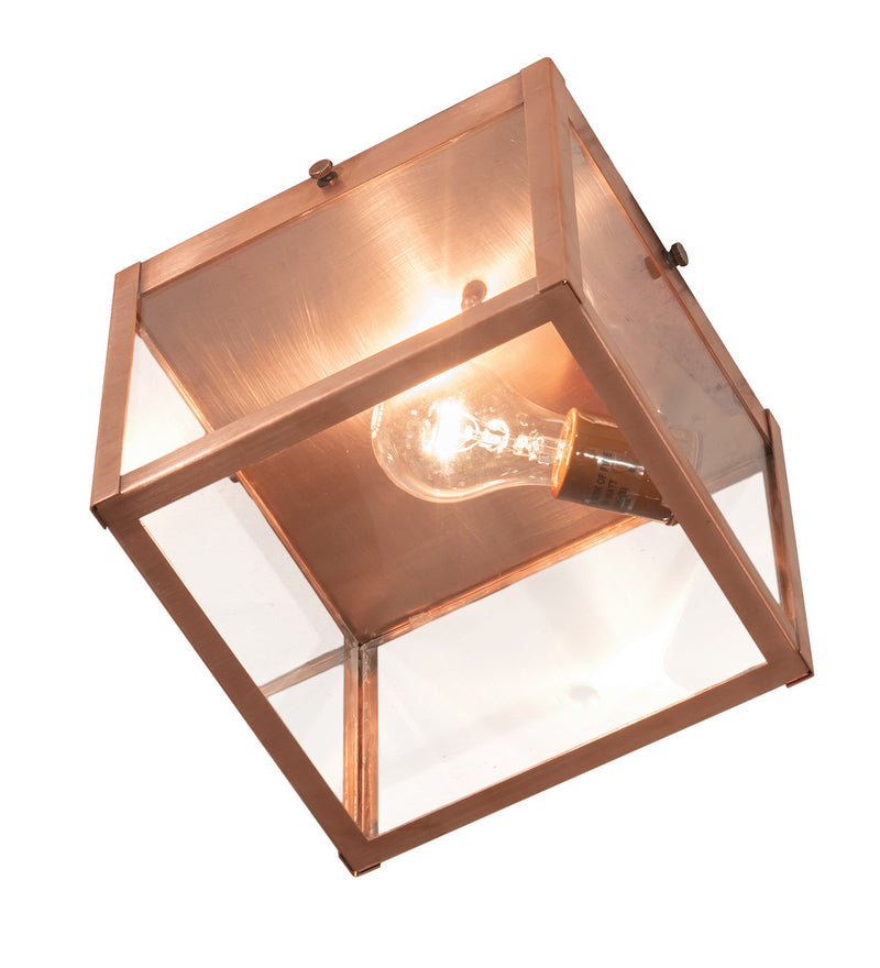 Meyda Tiffany 212476 One Light Flushmount, Raw Copper