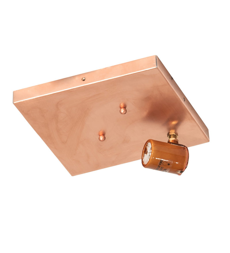 Meyda Tiffany 212476 One Light Flushmount, Raw Copper