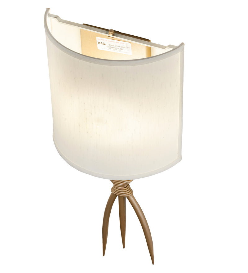 Meyda Tiffany 212639 One Light Wall Sconce, Champagne Silver Metallic