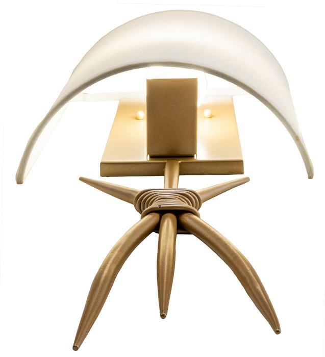 Meyda Tiffany 212639 One Light Wall Sconce, Champagne Silver Metallic