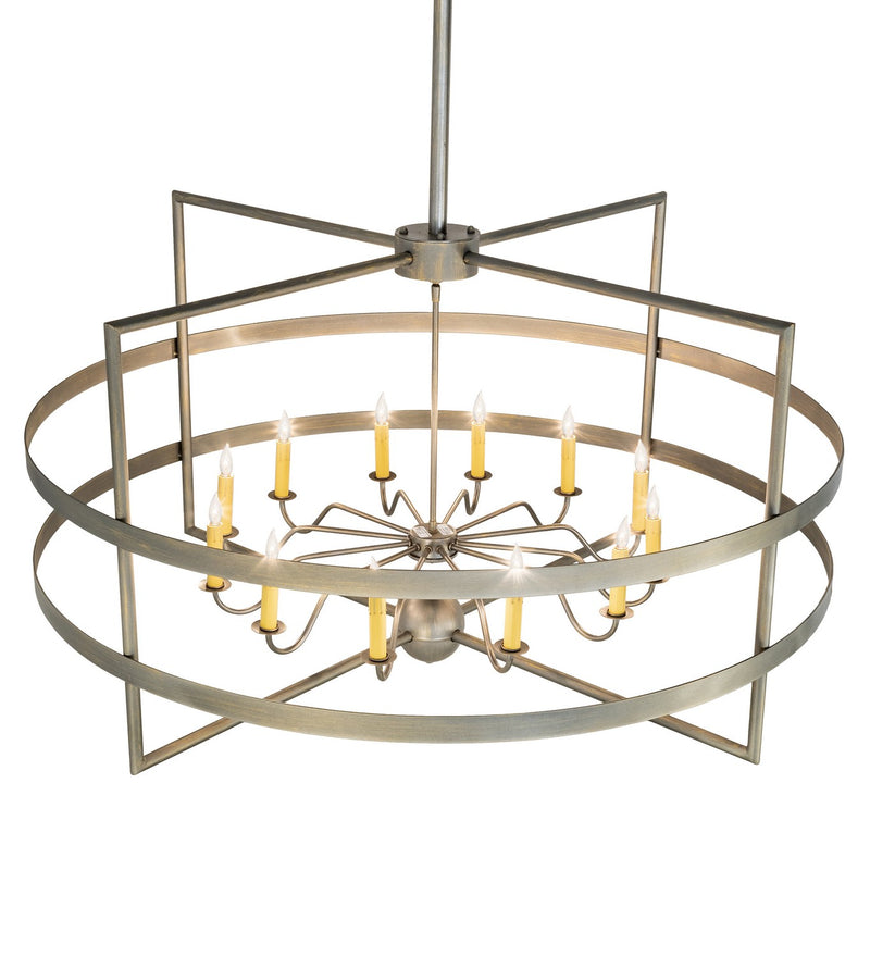 Meyda Tiffany 212673 12 Light Chandelier, Antique Brass