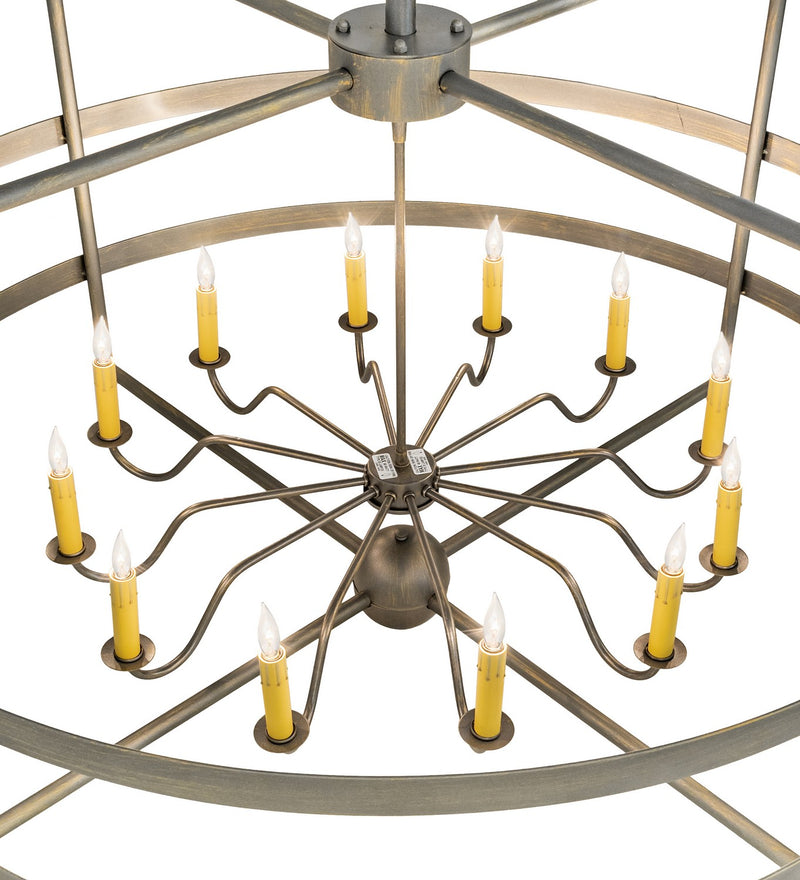 Meyda Tiffany 212673 12 Light Chandelier, Antique Brass