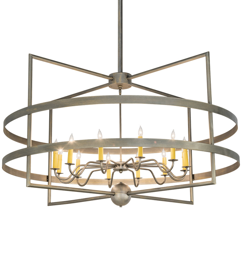 Meyda Tiffany 212673 12 Light Chandelier, Antique Brass