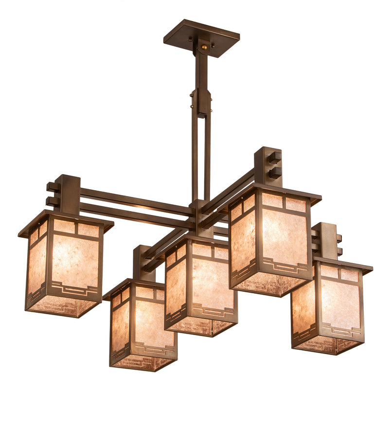 Meyda Tiffany 213249 Five Light Chandelier, Antique Copper