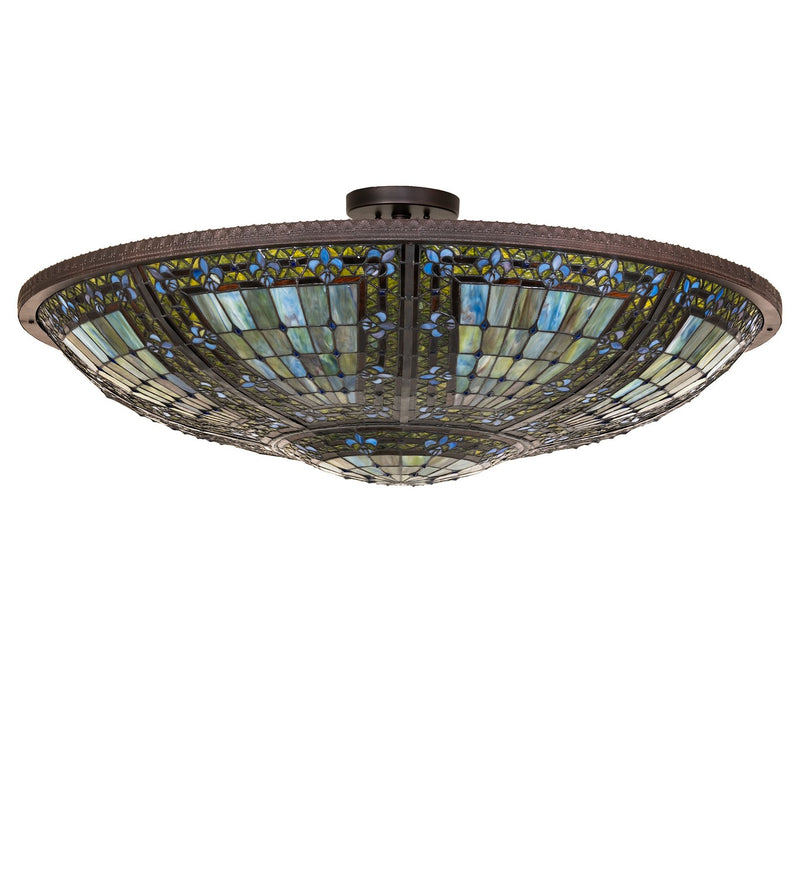 Meyda Tiffany 213351 Six Light Semi-Flushmount, Mahogany Bronze