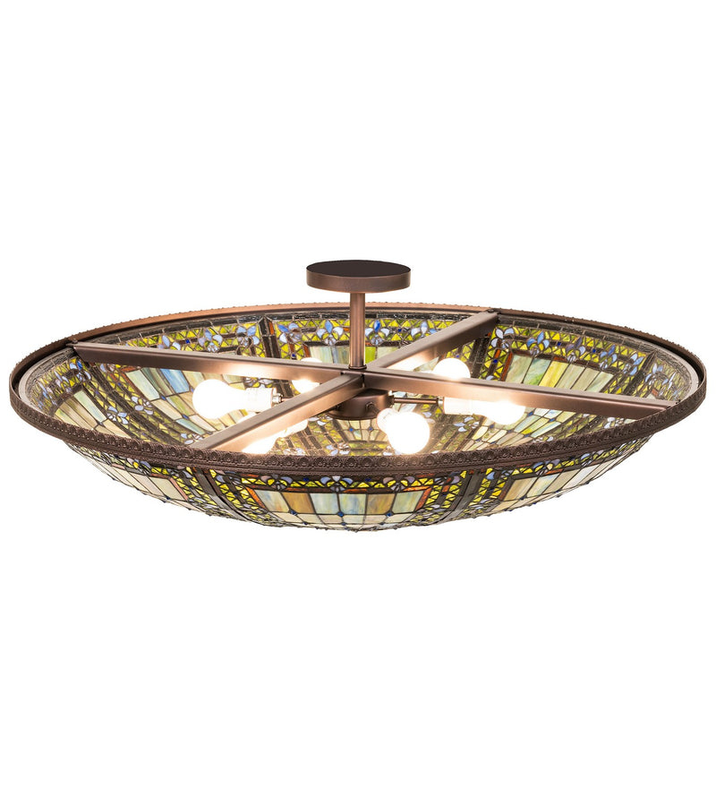 Meyda Tiffany 213351 Six Light Semi-Flushmount, Mahogany Bronze