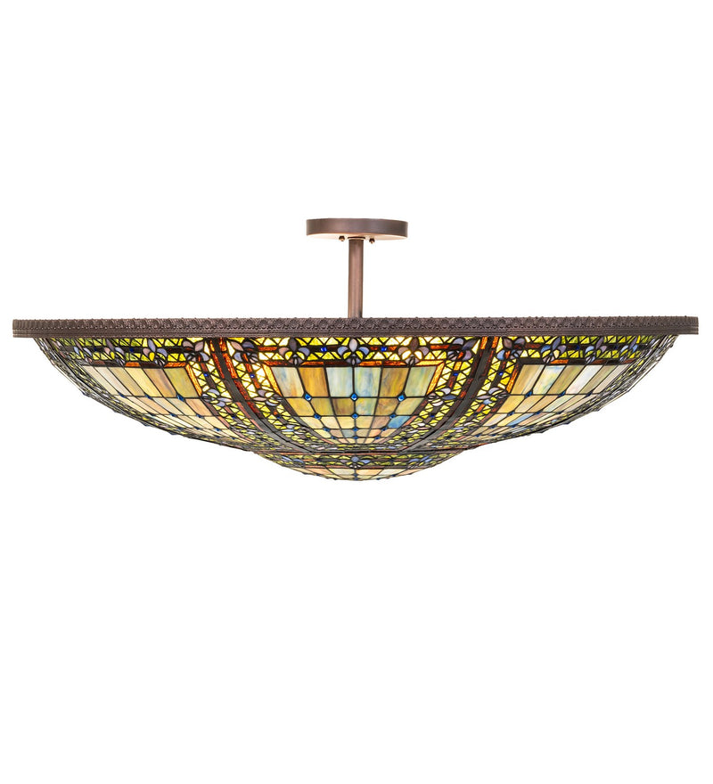 Meyda Tiffany 213351 Six Light Semi-Flushmount, Mahogany Bronze