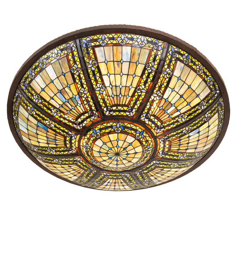 Meyda Tiffany 213351 Six Light Semi-Flushmount, Mahogany Bronze