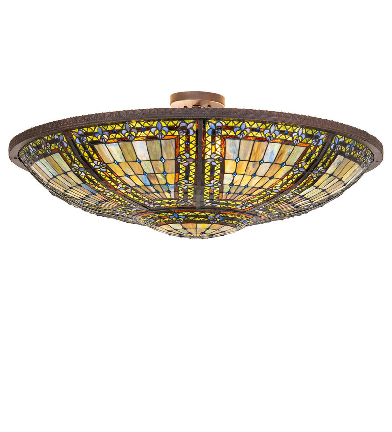 Meyda Tiffany 213351 Six Light Semi-Flushmount, Mahogany Bronze