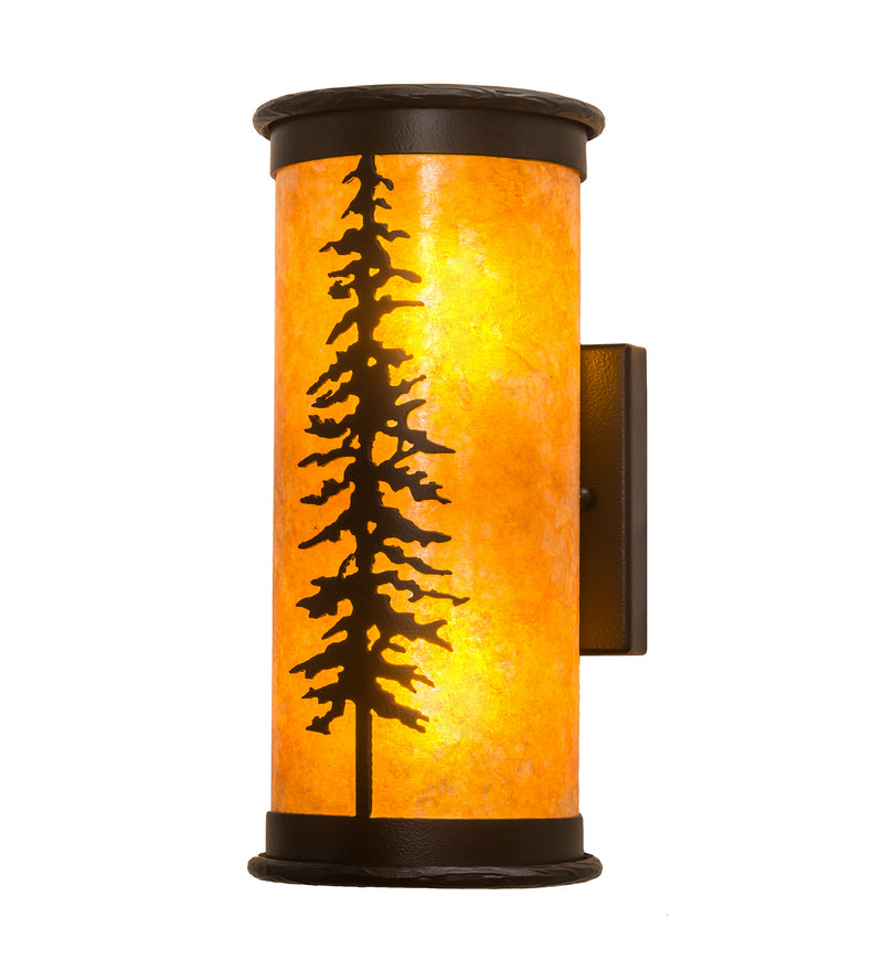 Meyda Tiffany 213430 Two Light Wall Sconce, Black Satin Wrought Iron