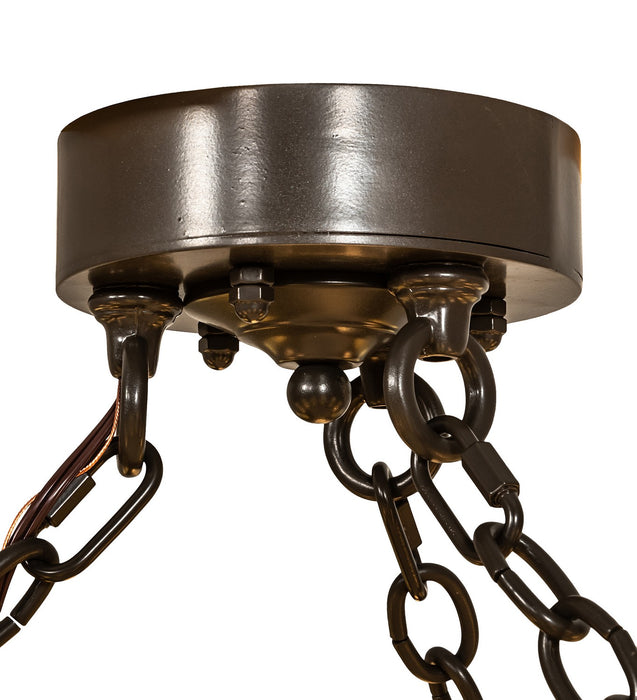 Meyda Tiffany 213472 Nine Light Semi-Flushmount, Timeless Bronze