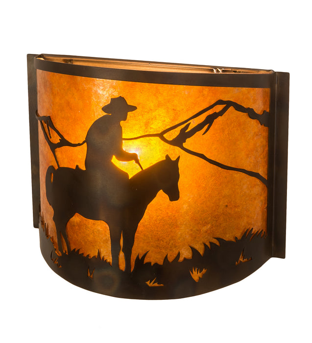 Meyda Tiffany 213955 One Light Wall Sconce, Dark Burnished Antique Copper