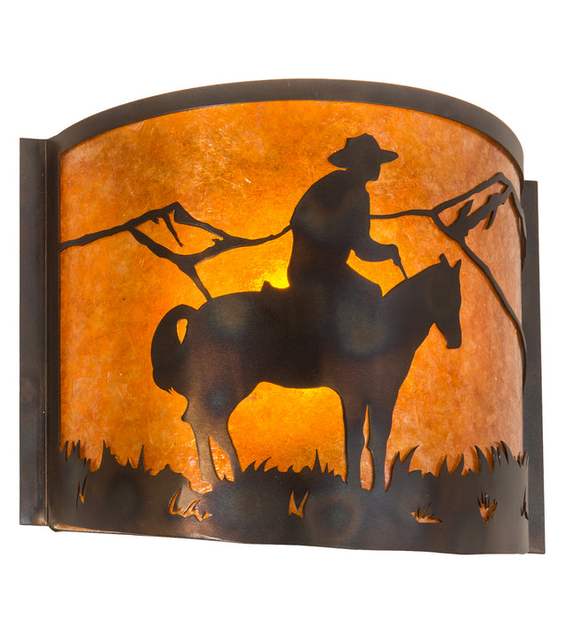 Meyda Tiffany 213955 One Light Wall Sconce, Dark Burnished Antique Copper