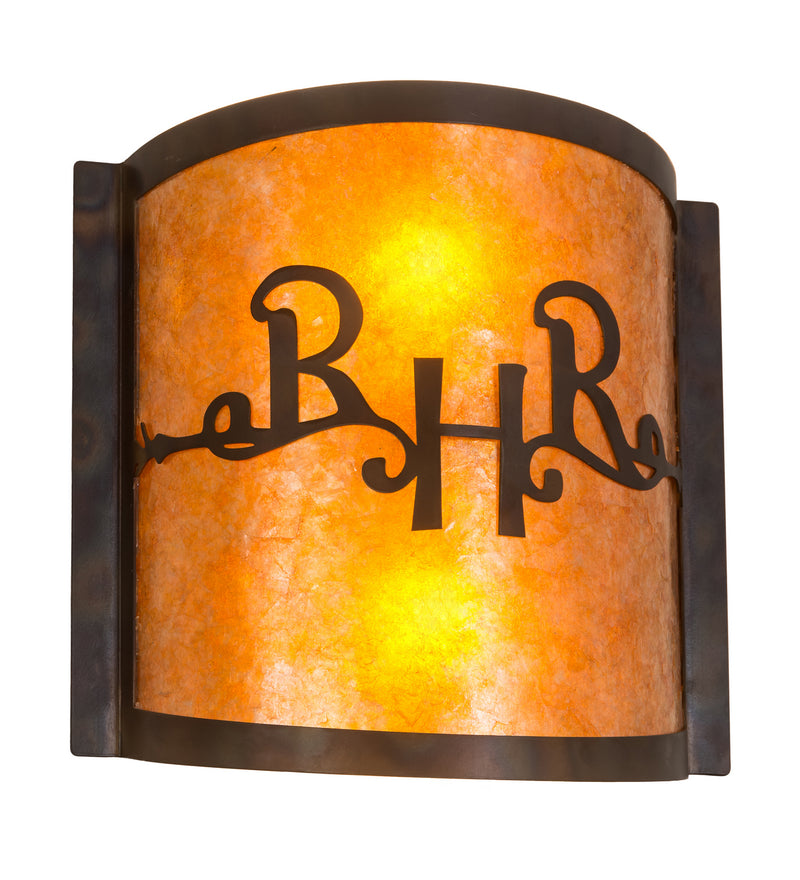 Meyda Tiffany 213959 Two Light Wall Sconce, Dark Burnished Antique Copper