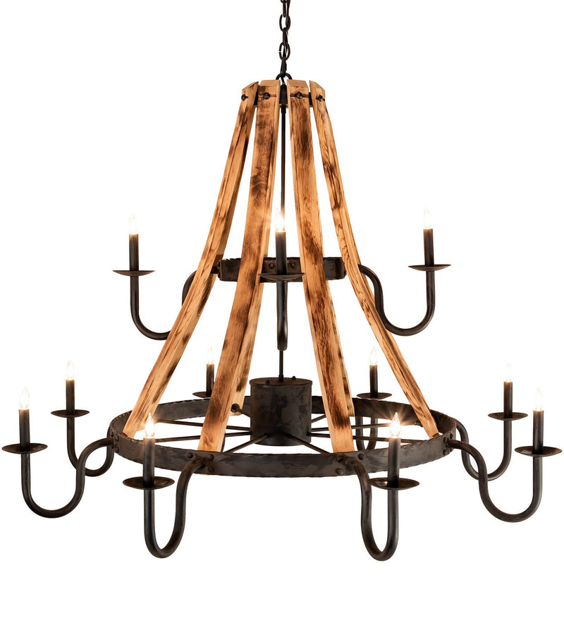 Meyda Tiffany 213961 13 Light Chandelier, Costello Black
