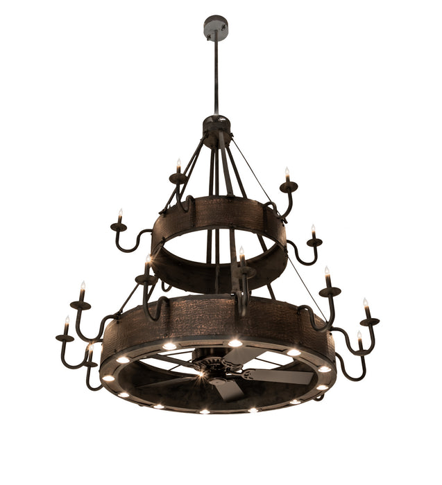 Meyda Tiffany 213966 18 Light Chandel-Air, Costello Black And Blackened Copper