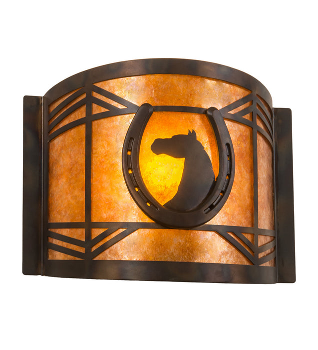 Meyda Tiffany 213985 One Light Wall Sconce, Dark Burnished Antique Copper