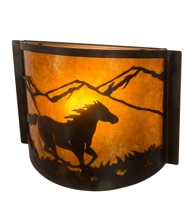 Meyda Tiffany 213986 One Light Wall Sconce, Dark Burnished Antique Copper