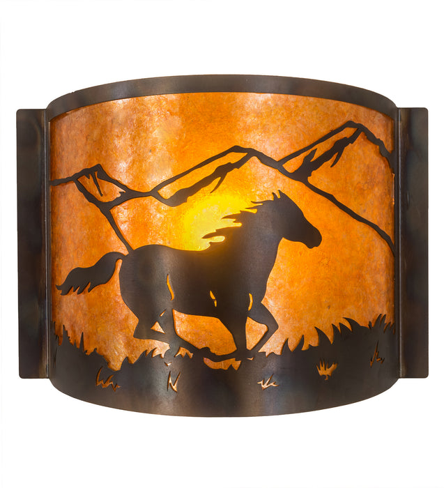 Meyda Tiffany 213986 One Light Wall Sconce, Dark Burnished Antique Copper