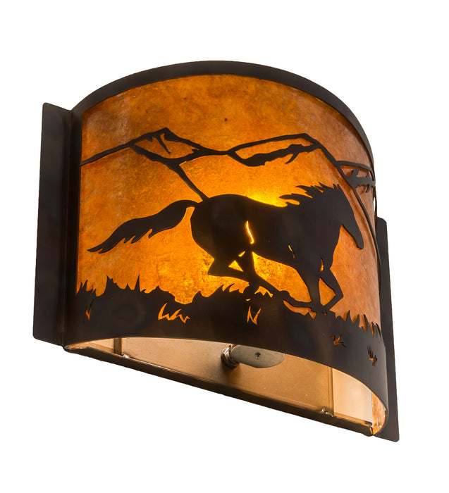 Meyda Tiffany 213986 One Light Wall Sconce, Dark Burnished Antique Copper