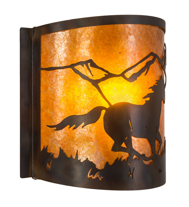 Meyda Tiffany 213986 One Light Wall Sconce, Dark Burnished Antique Copper