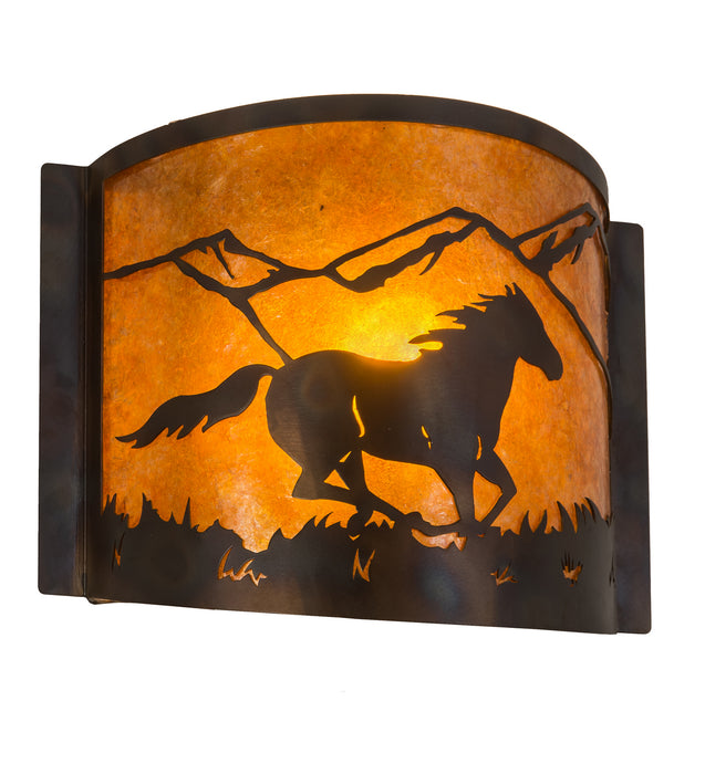 Meyda Tiffany 213986 One Light Wall Sconce, Dark Burnished Antique Copper