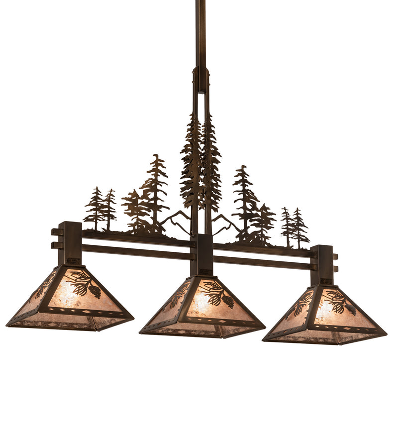 Meyda Tiffany 214364 Three Light Island Pendant, Antique Copper