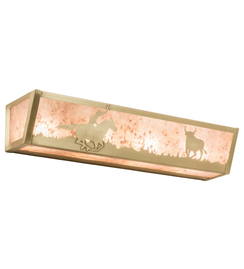 Meyda Tiffany 214402 Four Light Vanity, Natural Brass