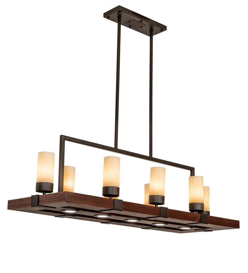 Meyda Tiffany 214544 Eight Light Pendant, Oil Rubbed Bronze/Walnut