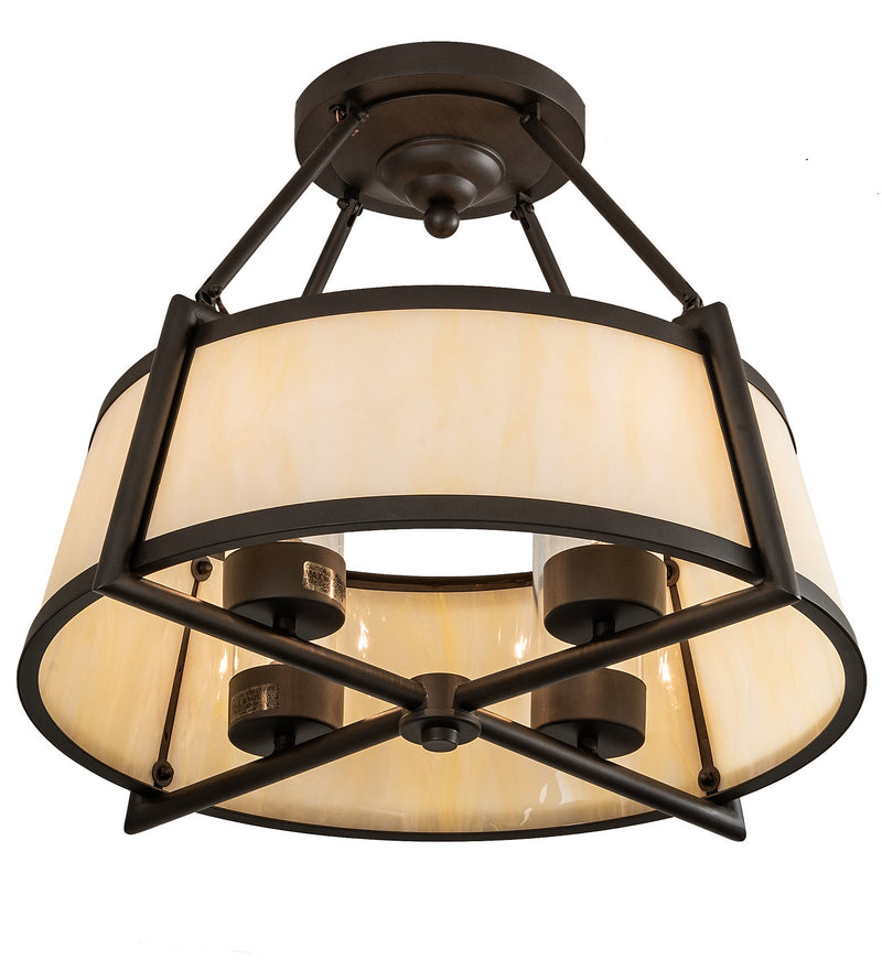 Meyda Tiffany 214548 Four Light Semi-Flushmount, Oil Rubbed Bronze