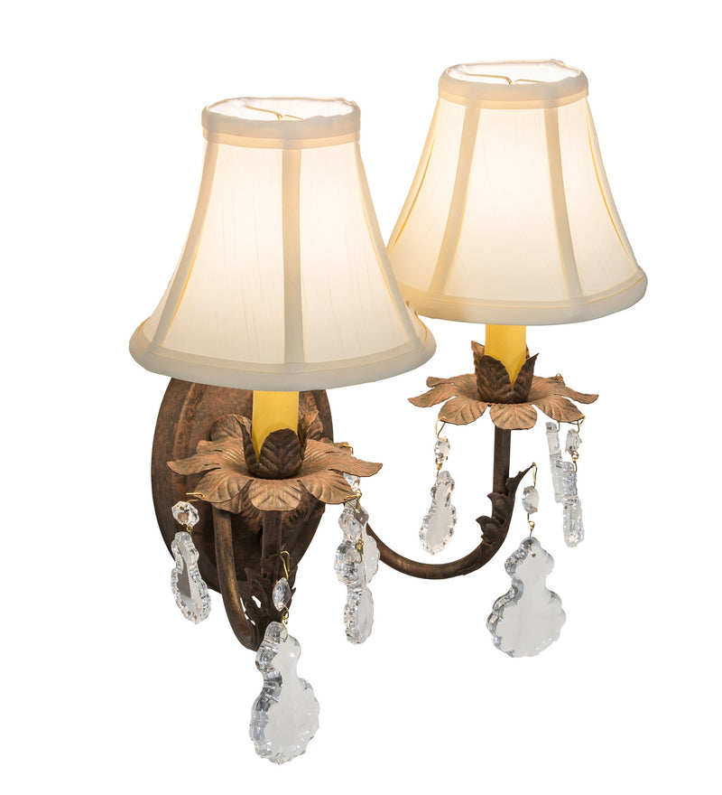 Meyda Tiffany 214991 Two Light Wall Sconce, Antique Copper