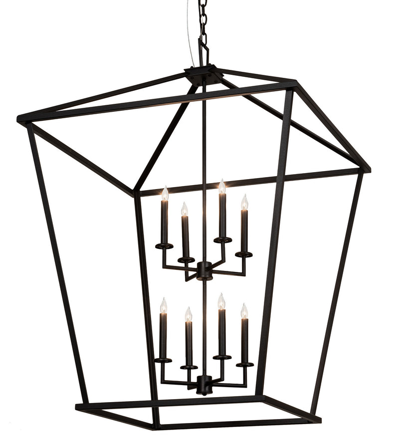 Meyda Tiffany 215229 Eight Light Pendant, Textured Black