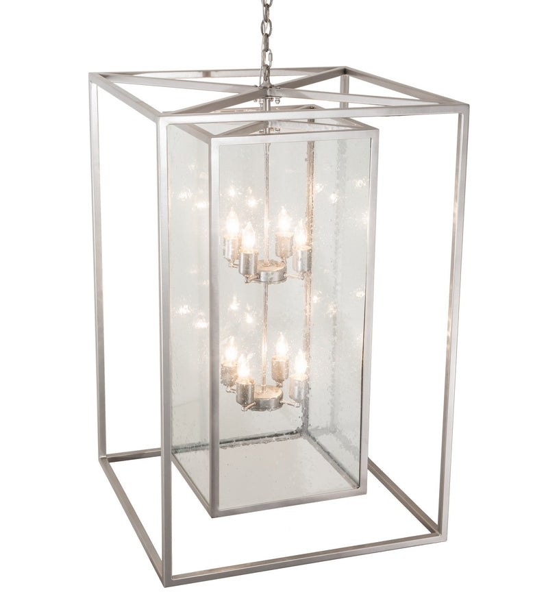 Meyda Tiffany 215322 Eight Light Pendant, Nickel Powder Coat