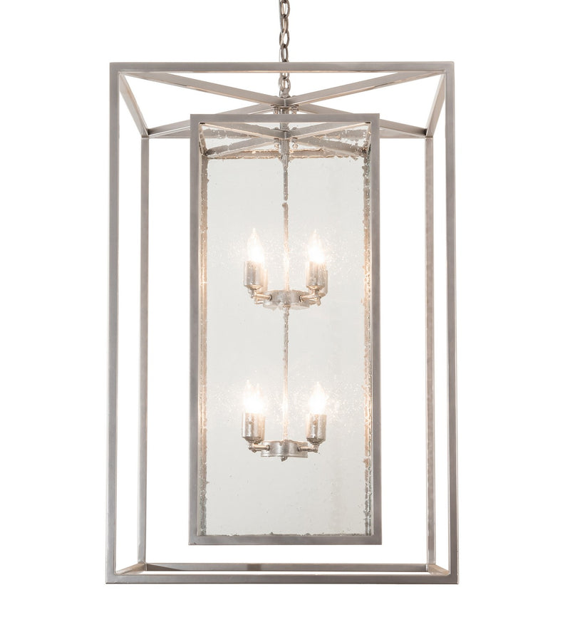 Meyda Tiffany 215322 Eight Light Pendant, Nickel Powder Coat
