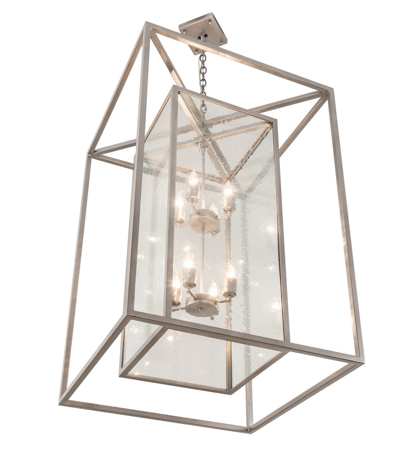 Meyda Tiffany 215322 Eight Light Pendant, Nickel Powder Coat