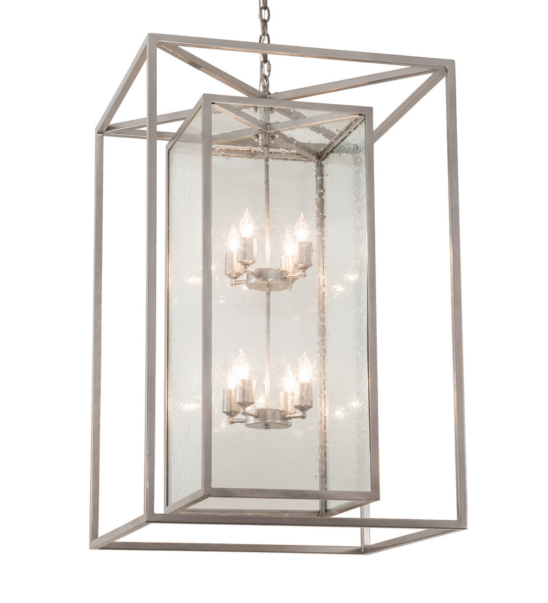 Meyda Tiffany 215322 Eight Light Pendant, Nickel Powder Coat