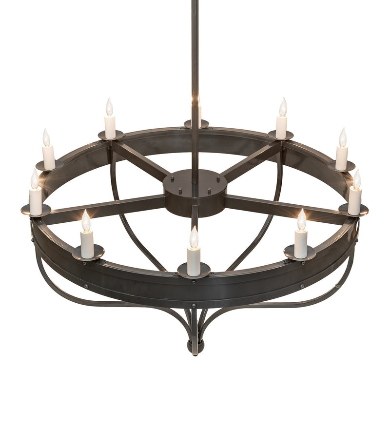 Meyda Tiffany 215483 Ten Light Chandelier, Charcoal Grey