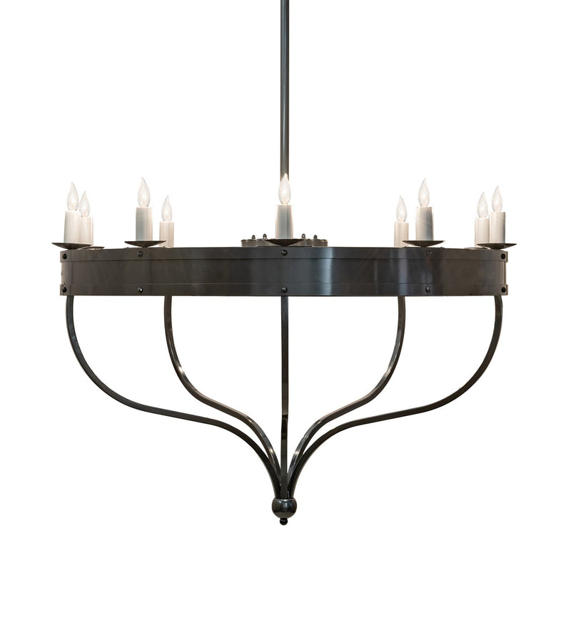 Meyda Tiffany 215483 Ten Light Chandelier, Charcoal Grey