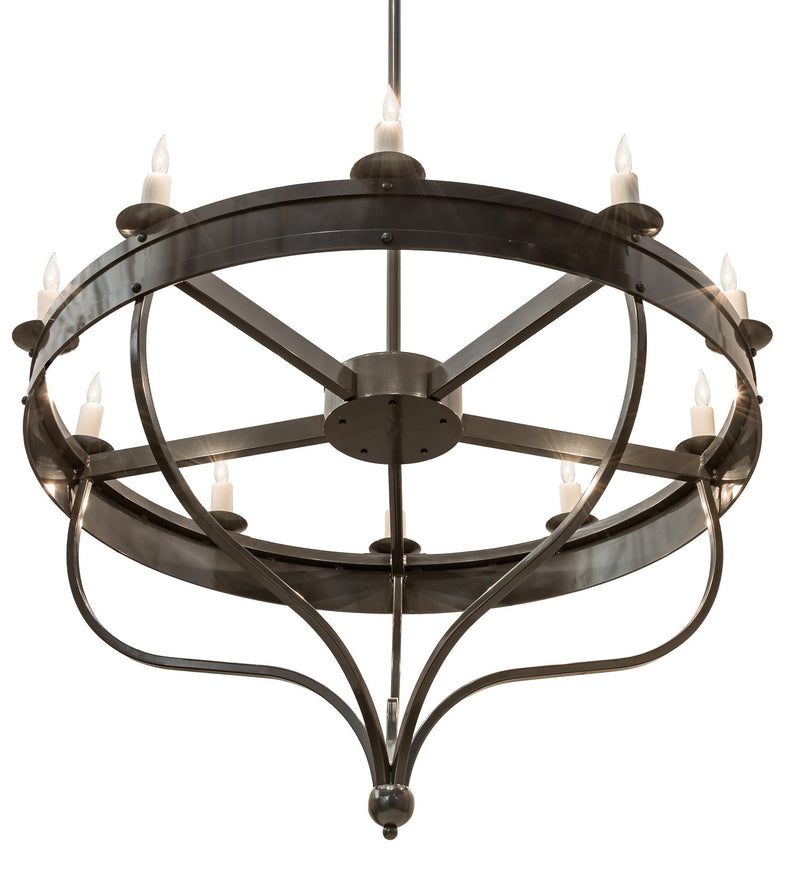Meyda Tiffany 215483 Ten Light Chandelier, Charcoal Grey